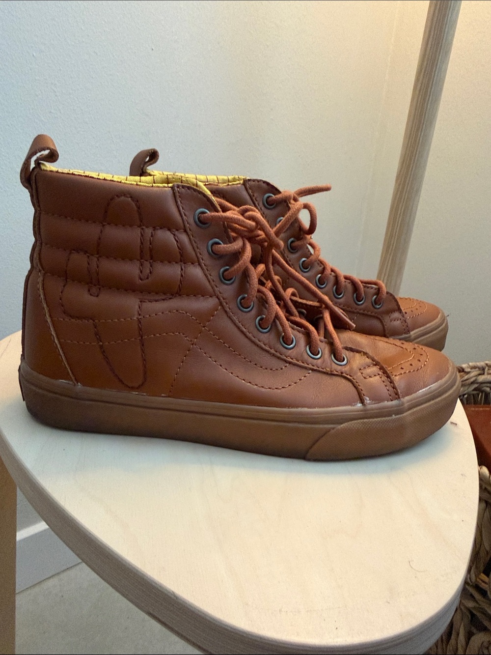 TOY STORY VANS Brown High-Top Lace-Up Sneakers